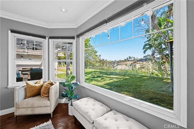 view of sunroom