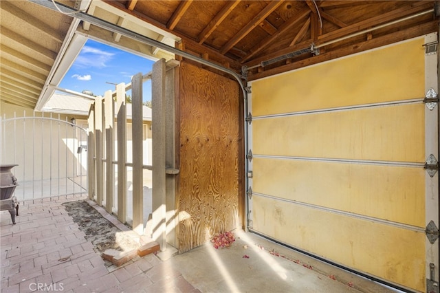 garage featuring a gate