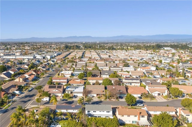 aerial view featuring a mountain view