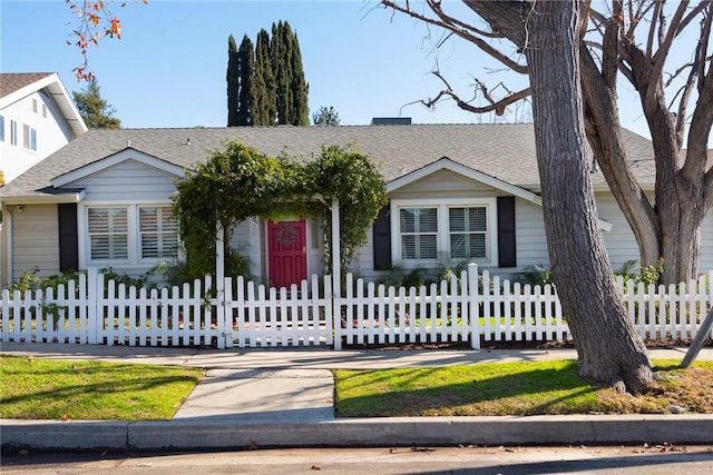 view of single story home