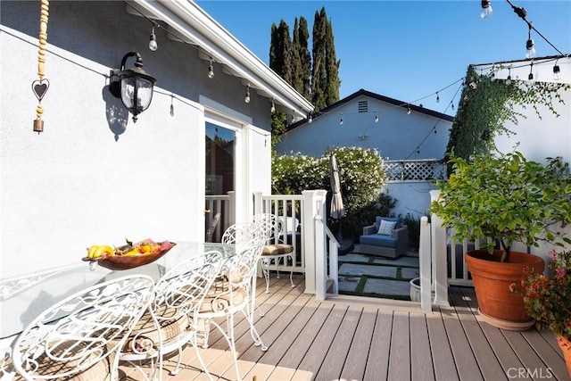 view of wooden deck