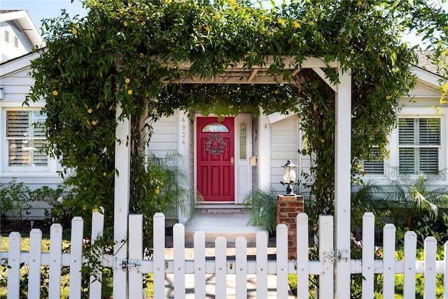 view of doorway to property