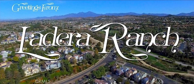 aerial view featuring a mountain view