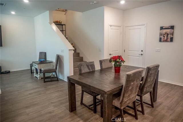 dining room featuring dark hardwood / wood-style floors