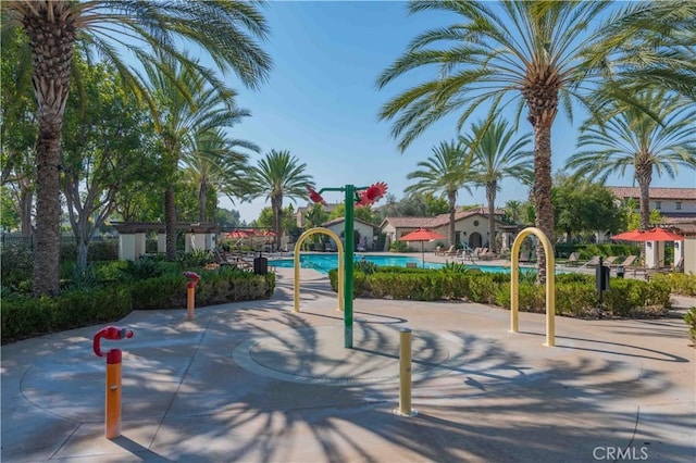 view of play area with a community pool