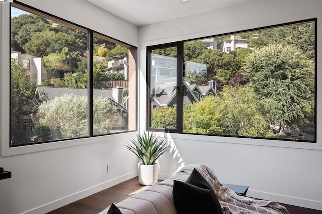 view of sunroom