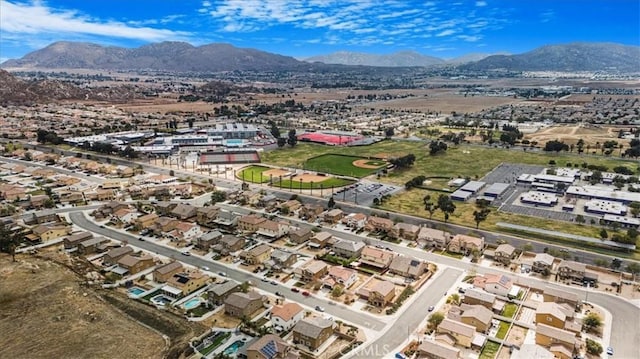 26605 Rose Bud Ln, Moreno Valley, CA 92555 - aerial view of residential area featuring a mountain backdrop