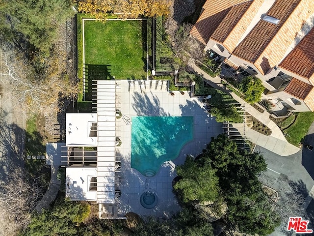 birds eye view of property