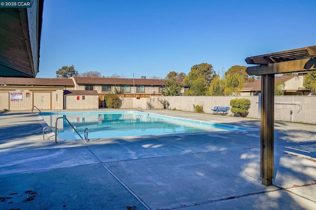 view of pool featuring a patio area