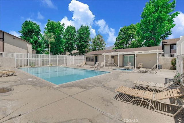 view of pool with a patio area