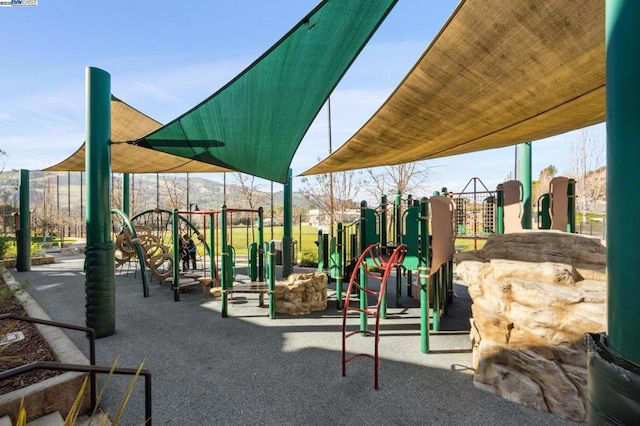 view of jungle gym