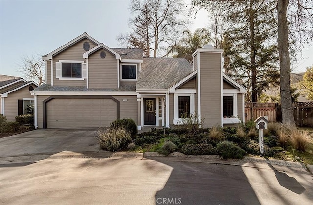 view of front of house featuring a garage