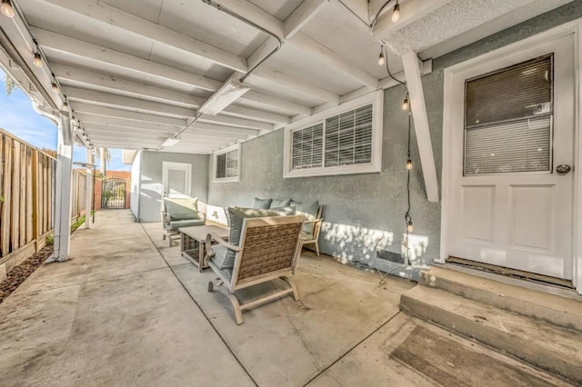 view of patio / terrace with an outdoor hangout area