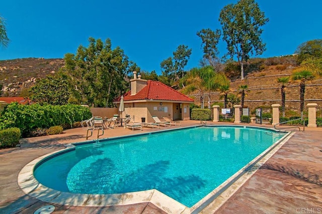 view of pool with a patio