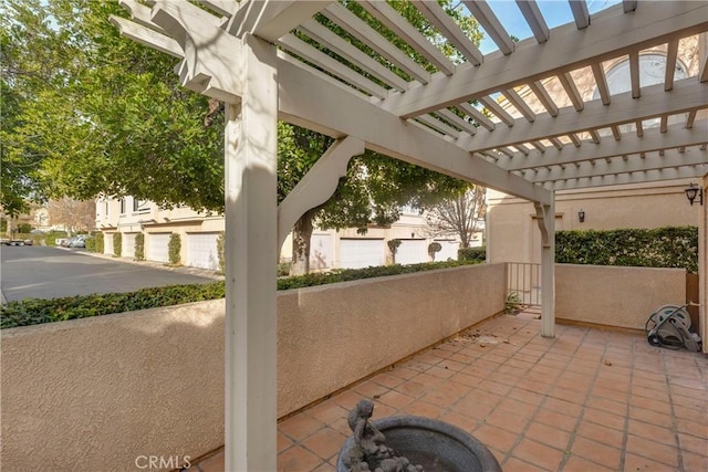 view of patio with a pergola