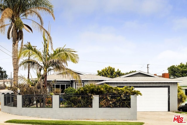 view of front of home featuring a garage