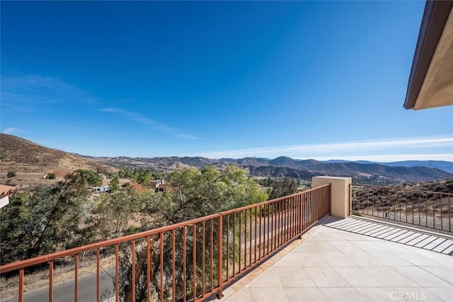 balcony with a mountain view