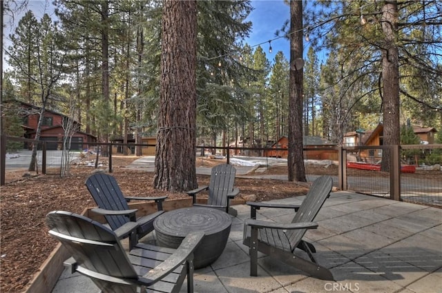 view of patio with fence