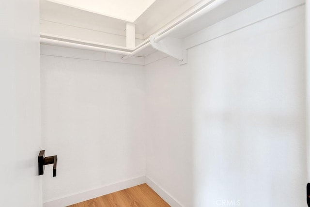 spacious closet featuring hardwood / wood-style floors