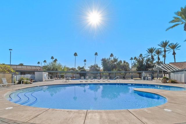 view of pool with a patio area