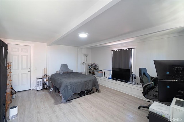 bedroom featuring light hardwood / wood-style floors