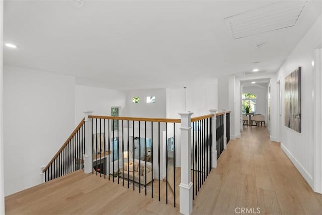 hallway featuring light hardwood / wood-style flooring