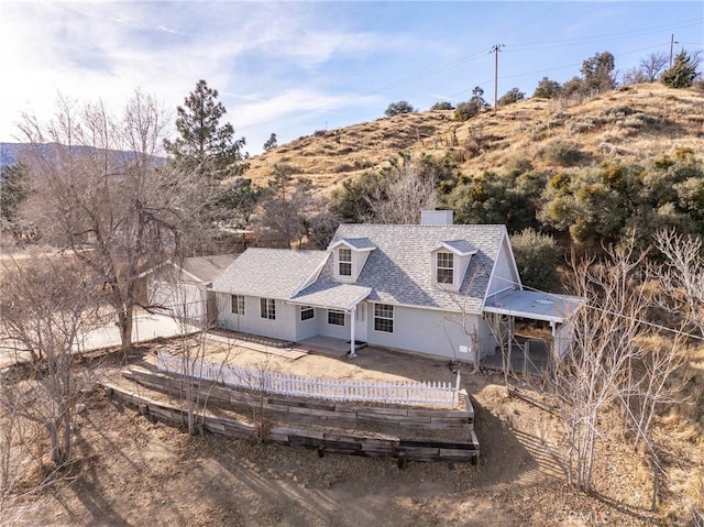 aerial view featuring a mountain view