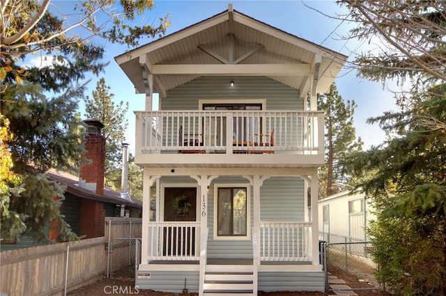 view of front facade featuring covered porch