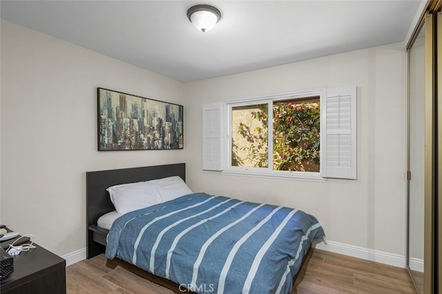 bedroom featuring a closet