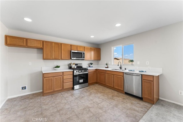 kitchen featuring appliances with stainless steel finishes and sink