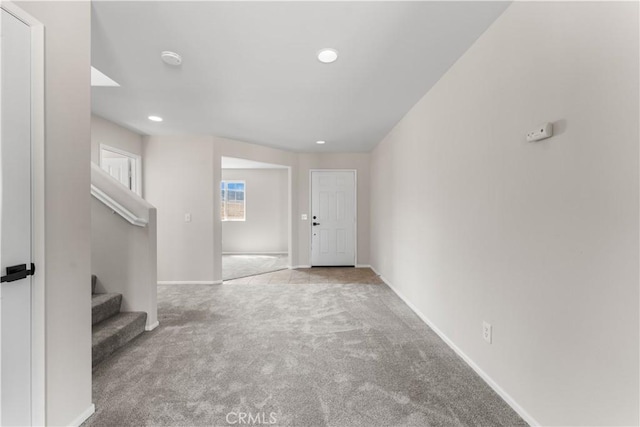 view of carpeted entryway