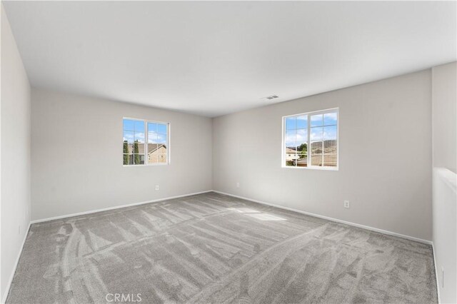 unfurnished room with light carpet and a wealth of natural light