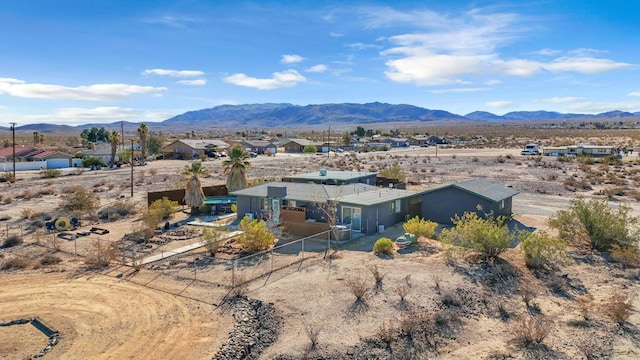 aerial view featuring a mountain view