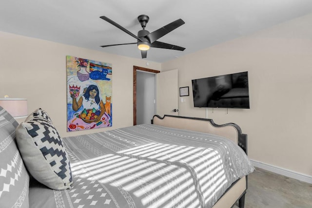 bedroom with ceiling fan