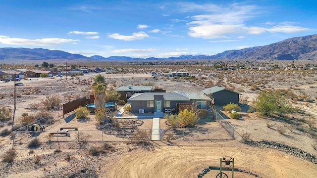 aerial view featuring a mountain view