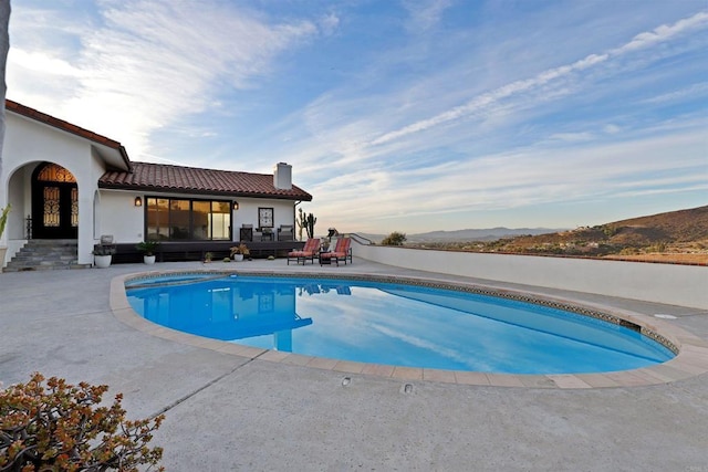 view of pool with a patio area