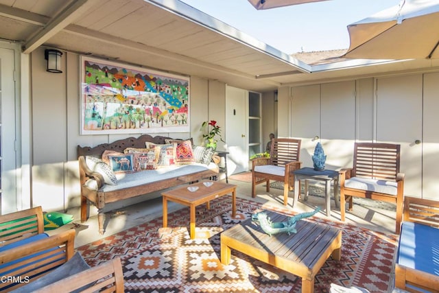 view of patio with outdoor lounge area