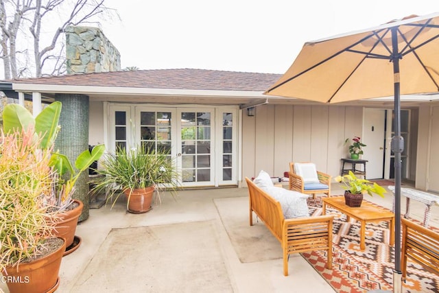 view of patio with french doors