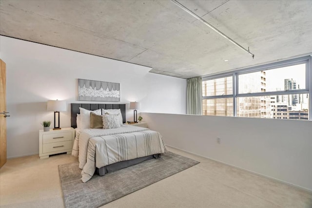 view of carpeted bedroom