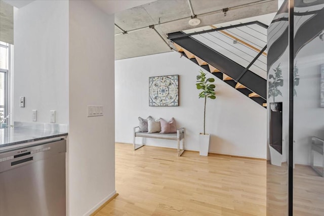 interior space featuring hardwood / wood-style floors