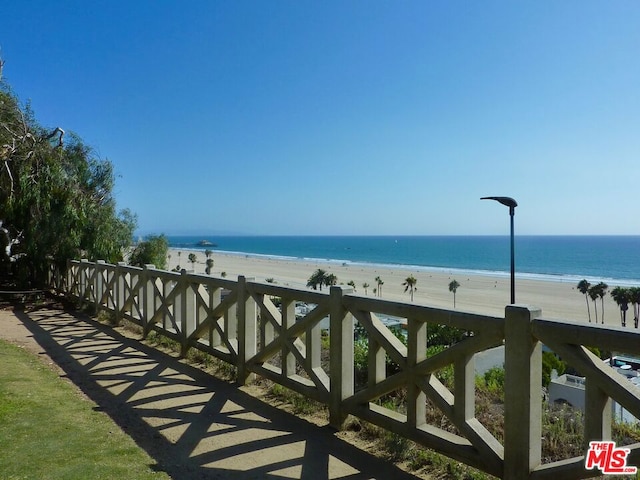 water view featuring a beach view