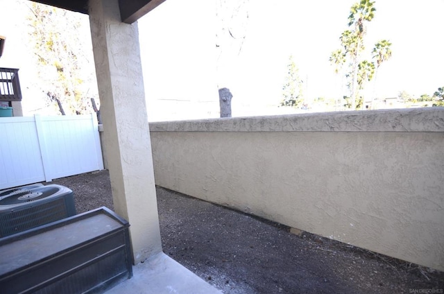 view of patio featuring central AC