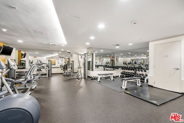 view of exercise room