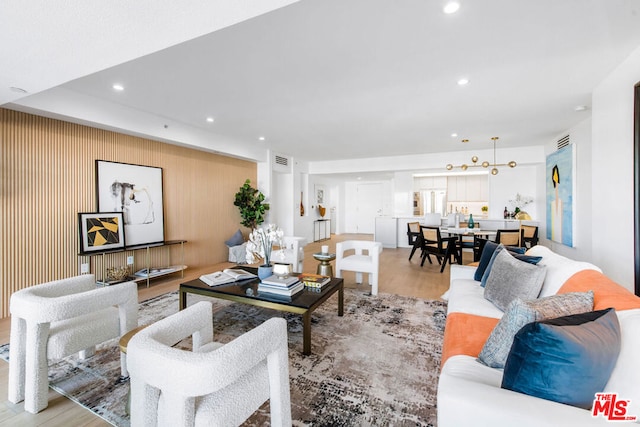 living room featuring hardwood / wood-style flooring