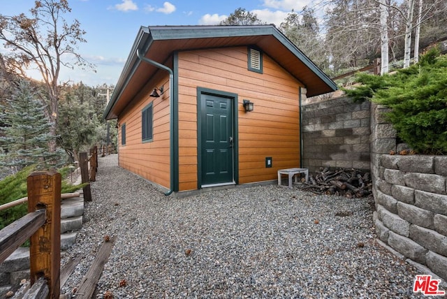 view of outbuilding