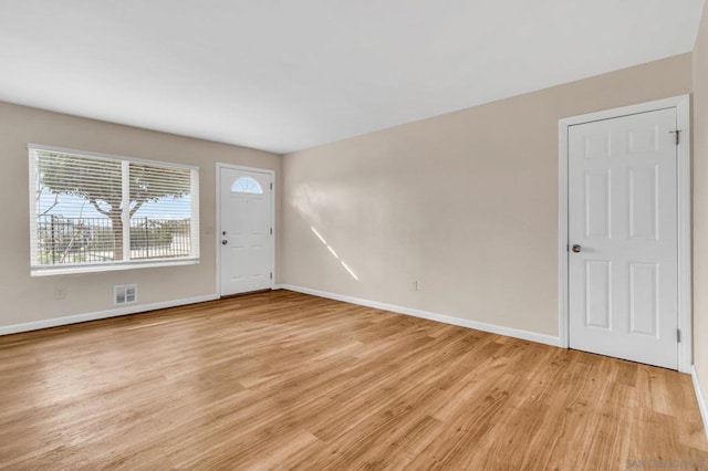 interior space featuring light wood-type flooring