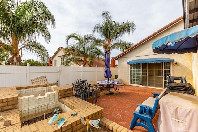 view of patio / terrace with a fenced backyard