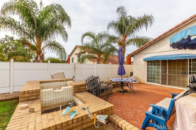 view of patio / terrace with a fenced backyard