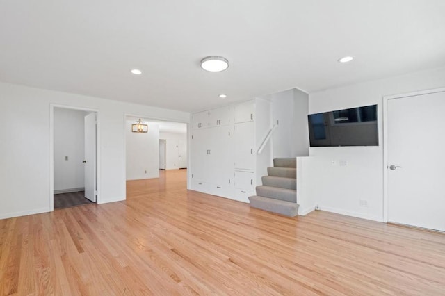 interior space featuring light hardwood / wood-style flooring