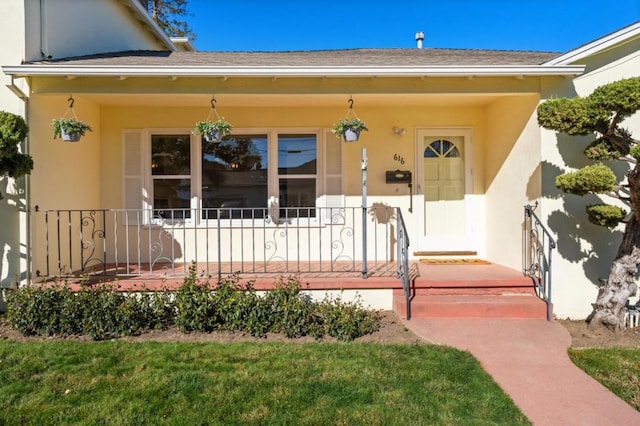 property entrance with a porch